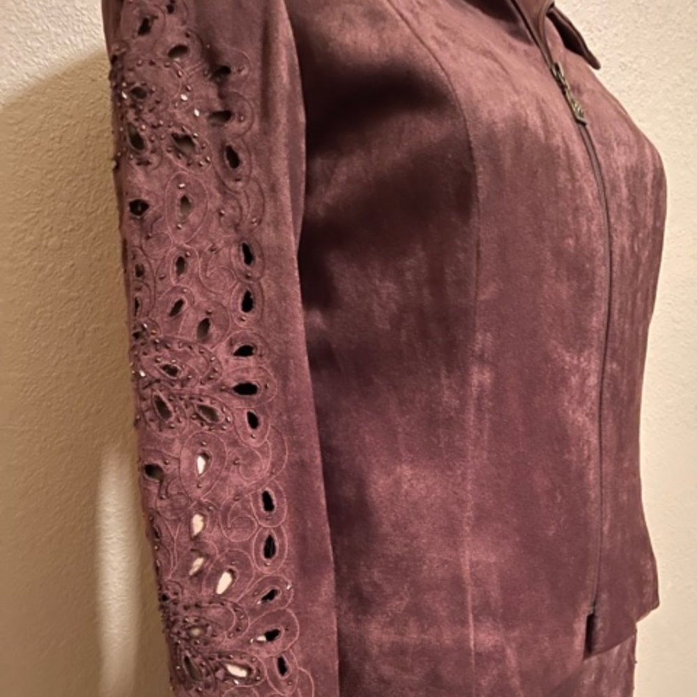 Gorgeous faux suede suit